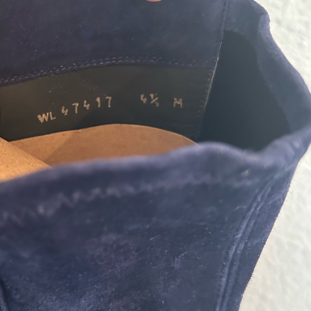 Stuart Weitzman Greer city blue suede knee high winter fall preppy long boots - Picture 9 of 10